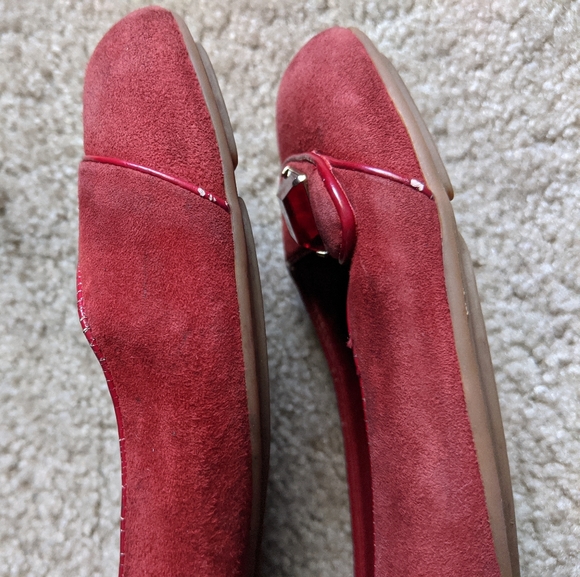 Cole Haan Nike Air Red Suede Flats - Picture 8 of 9